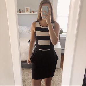 Striped Peplum Dress